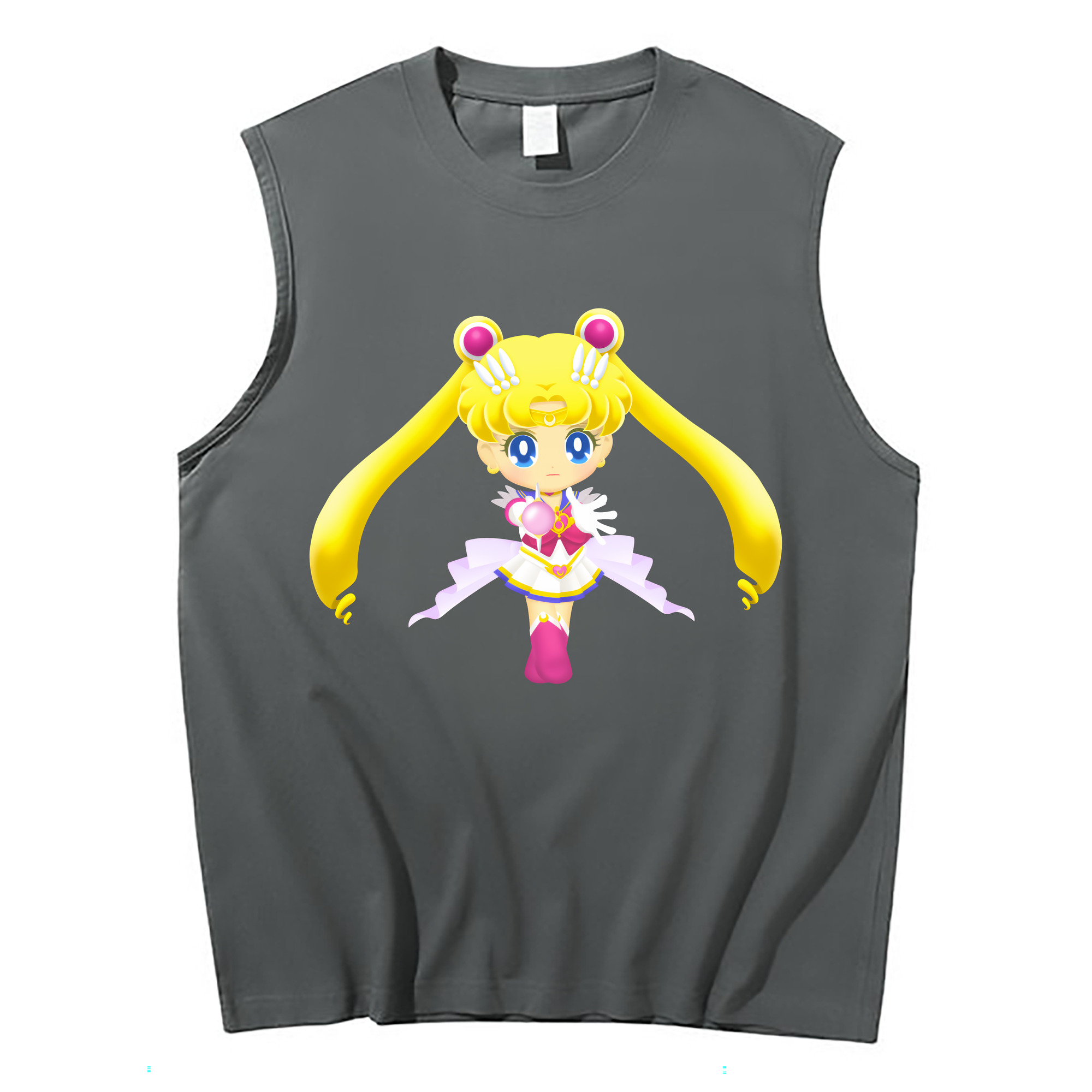 （画像用） 美少女戦士セーラームーン 月野 うさぎ つきの うさぎ Sailor Moon Tsukino Usagi コットン100％タンクトップ（フロントプリント）